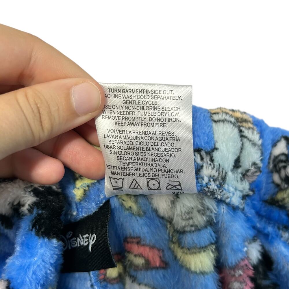 Disney Mickey Mouse Friends Fab Six Plush Pajama Pants NWT Women's Sz M Blue - Picture 7 of 7